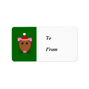 Merry Christmas Mouse Present Tags