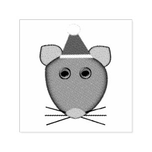 Merry Christmas Mouse Self Inking Stamp