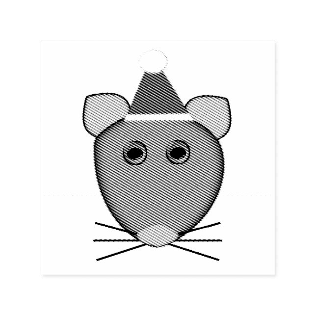 Merry Christmas Mouse Self Inking Stamp (Design)