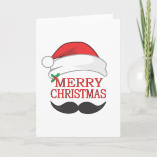 Merry Christmas Moustache Card
