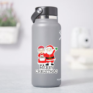 Merry Christmas Mr and Mrs Claus  Sticker