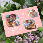 Merry Christmas Mr & Mrs 3 Photo Collage Modern<br><div class="desc">Merry Christmas Mr & Mrs 3 Photo Collage Trendy Modern Christmas Cards features a photo collage of three of your favourite photos with your the text "Merry Christmas from the new Mr & Mrs" in elegant white script. Personalise by editing the text in the text boxes provided. Perfect for Christmas...</div>