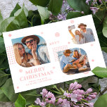 Merry Christmas Mr & Mrs 3 Photo Collage Modern<br><div class="desc">Merry Christmas Mr & Mrs 3 Photo Collage Trendy Modern Christmas Cards features a photo collage of three of your favourite photos with your the text "Merry Christmas from the new Mr & Mrs" in elegant pink script. Personalise by editing the text in the text boxes provided. Perfect for Christmas...</div>