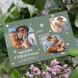 Merry Christmas Mr & Mrs 3 Photo Collage Modern<br><div class="desc">Merry Christmas Mr & Mrs 3 Photo Collage Trendy Modern Christmas Cards features a photo collage of three of your favourite photos with your the text "Merry Christmas from the new Mr & Mrs" in elegant white script. Personalise by editing the text in the text boxes provided. Perfect for Christmas...</div>