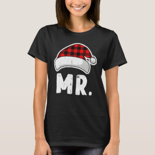 Merry Christmas Mr Trees Lights Santa Hat Mr Chris T-Shirt