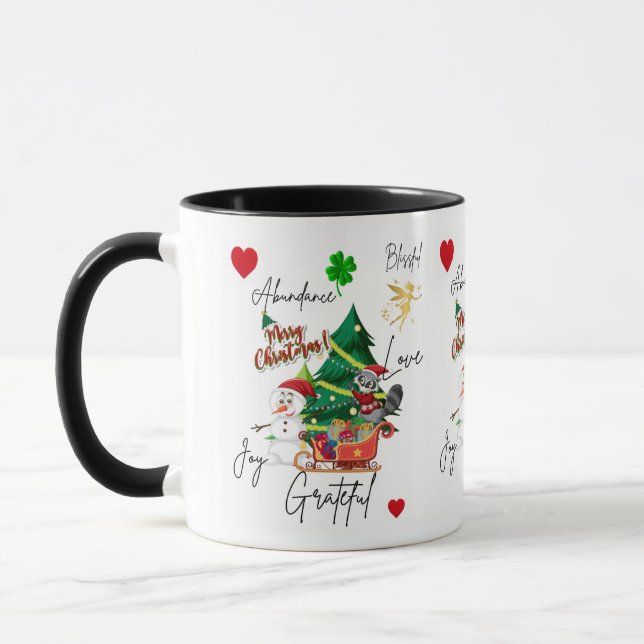 Merry Christmas Mug | Joy, Love & Abundance | Fest (Left)
