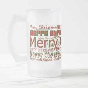Merry Christmas Mug - Large Frosted