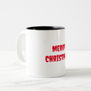 "Merry Christmas Mug: Sip Warmth and Joy with Ever Two-Tone Coffee Mug