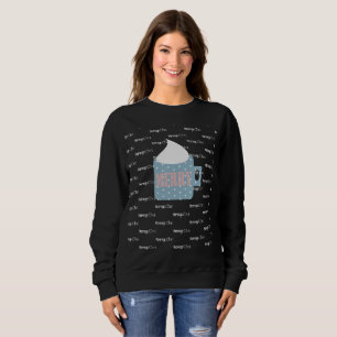 Merry Christmas Mug Snowflake Winter Sweatshirt