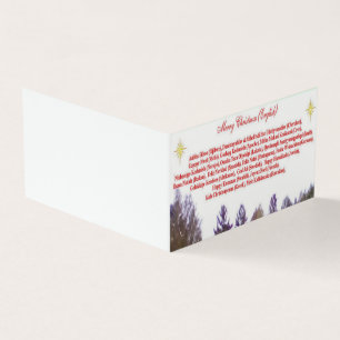 Merry Christmas Multi Language Folded Card