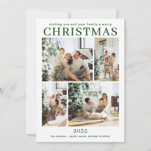 Merry Christmas Multi Photo Holiday Card