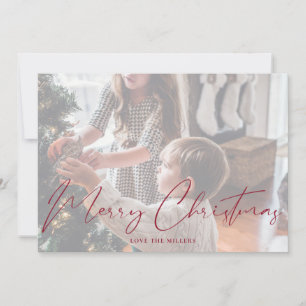 Merry Christmas Multi Photo Minimalist Card