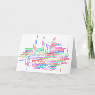 Merry Christmas Multilingual  Christmas Card