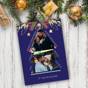 Merry Christmas Multiple Photo Tree Holiday Card