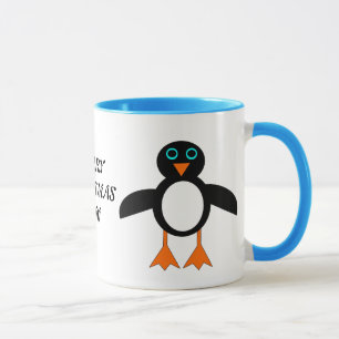 Merry Christmas Mum Custom Penguin Mug