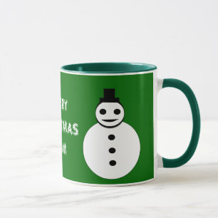 Merry Christmas Mum Custom Snowman Mug