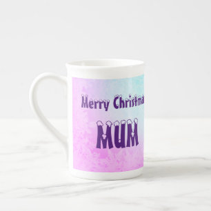 Merry Christmas Mum Gift Bone China Mug