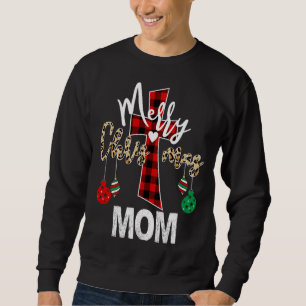 Merry Christmas Mum God Cross Christian Red Plaid Sweatshirt