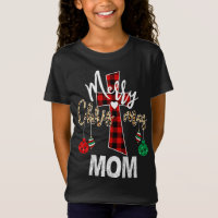 Merry Christmas Mum God Cross Christian Red Plaid