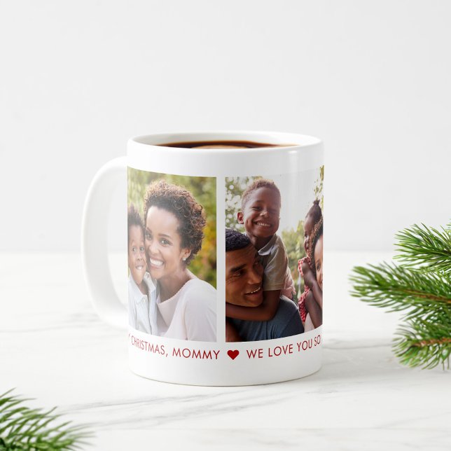 Merry Christmas Mummy 3 Photo Custom Coffee Mug (Creator Uploaded)