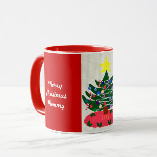Merry Christmas Mummy Decorated Tree Mug