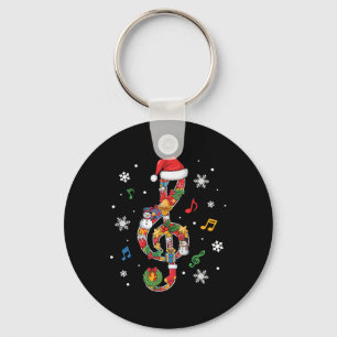 Merry Christmas Musical Note Music Lover Kids Musi Key Ring