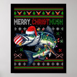 Merry Christmas Musky Santa Musky Xmas Costume Fis Poster