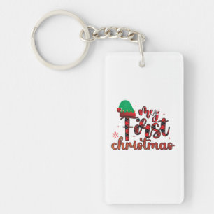 Merry Christmas My First Christmas Key Ring