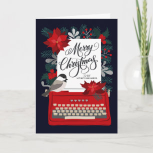 Merry Christmas My Neighbour Vintage Typewriter Card