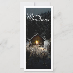 Merry Christmas Mystic Cabin Deep Woods