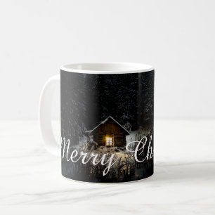 Merry Christmas Mystic Cabin Deep Woods Coffee Mug