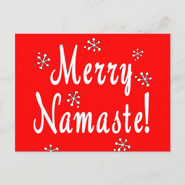 Merry Christmas Namaste Gifts Holiday Postcard (Front)