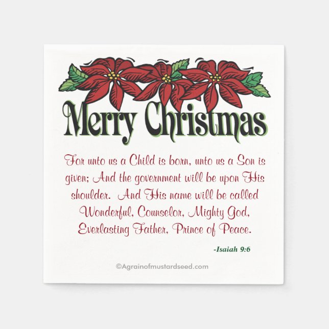 Merry Christmas Napkin (Front)