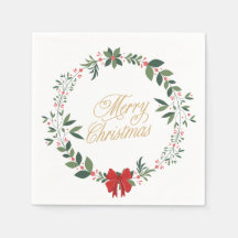 Merry Christmas napkins