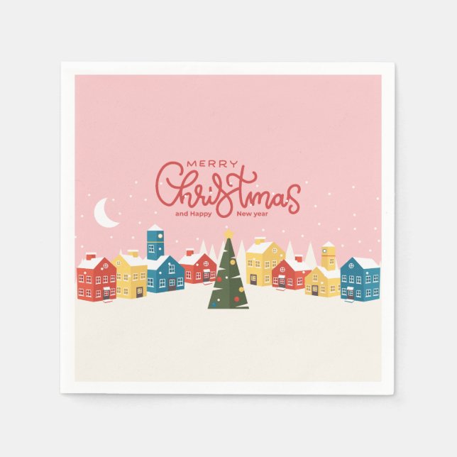 Merry Christmas Napkins | Holiday Party (Front)