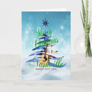 Merry Christmas Nashville Christmas Card - BLU