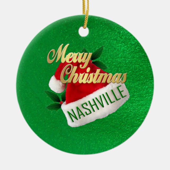Merry Christmas Nashville Ornament (Front)