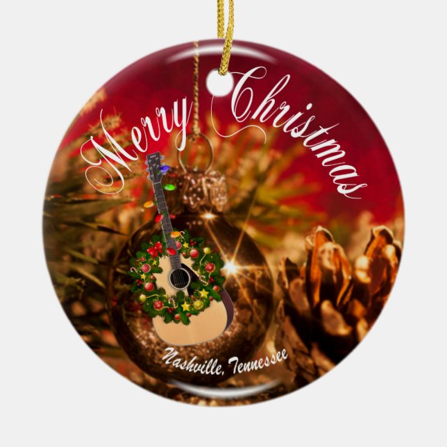 Merry Christmas Nashville Ornament RD (Front)
