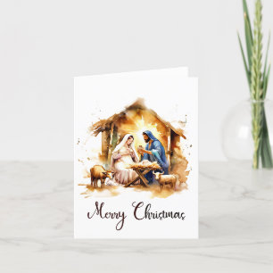 Merry Christmas Nativity Holiday Card