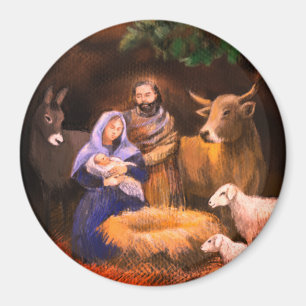 Merry Christmas nativity Magnet