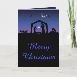 Merry Christmas Nativity of Jesus Holiday Card