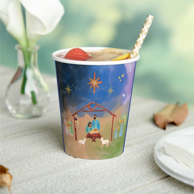 MERRY CHRISTMAS NATIVITY PAPER CUPS (Insitu)