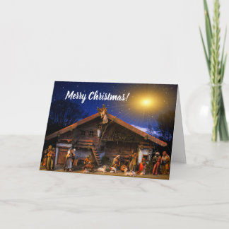 Merry Christmas, Nativity Scene, custom card