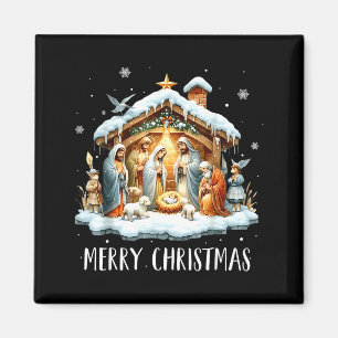 Merry Christmas Nativity Scene North Star Baby Jes Magnet