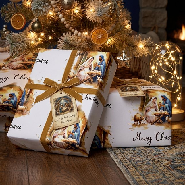 Merry Christmas Nativity Wrapping Paper (Creator Uploaded)