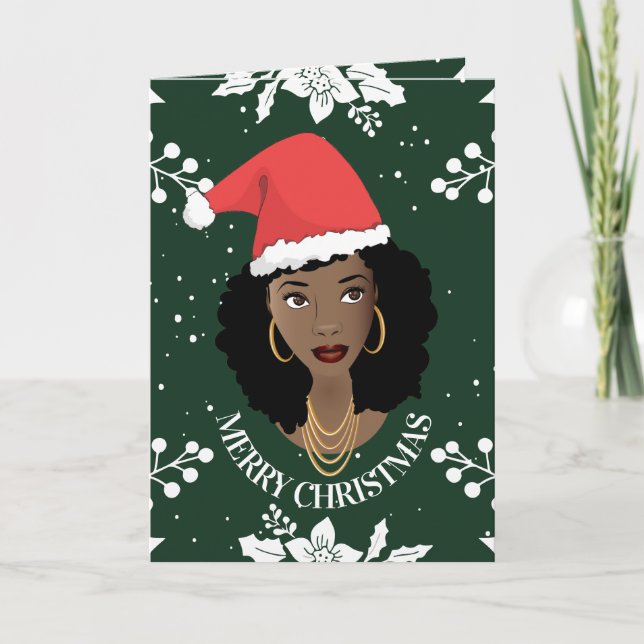 Merry Christmas | Natural Hair Beauty, Green Card (Front)