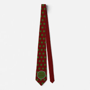 Merry Christmas Neck Tie (Maroon & Hunter Green)