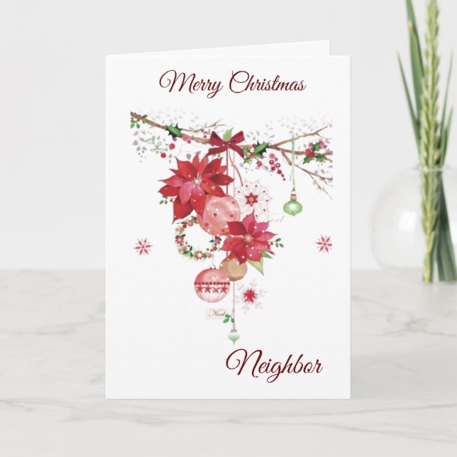 MERRY CHRISTMAS ***NEIGHBOR*** HOLIDAY CARD (Front)