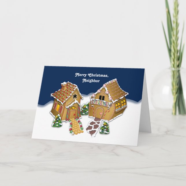 Merry Christmas Neighbour Holiday Card (Front)