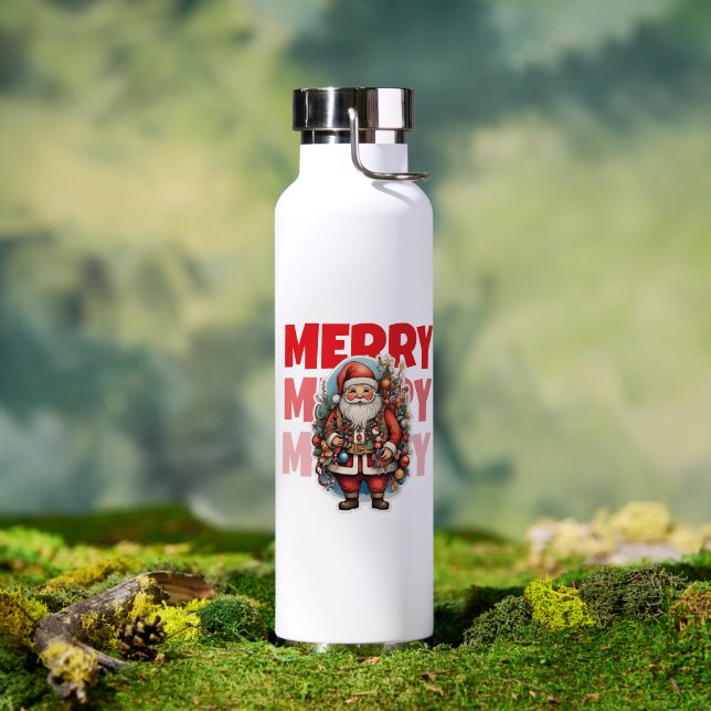 Merry Christmas Neuro-Focus Water Bottle (Outdoor (Rotated))
